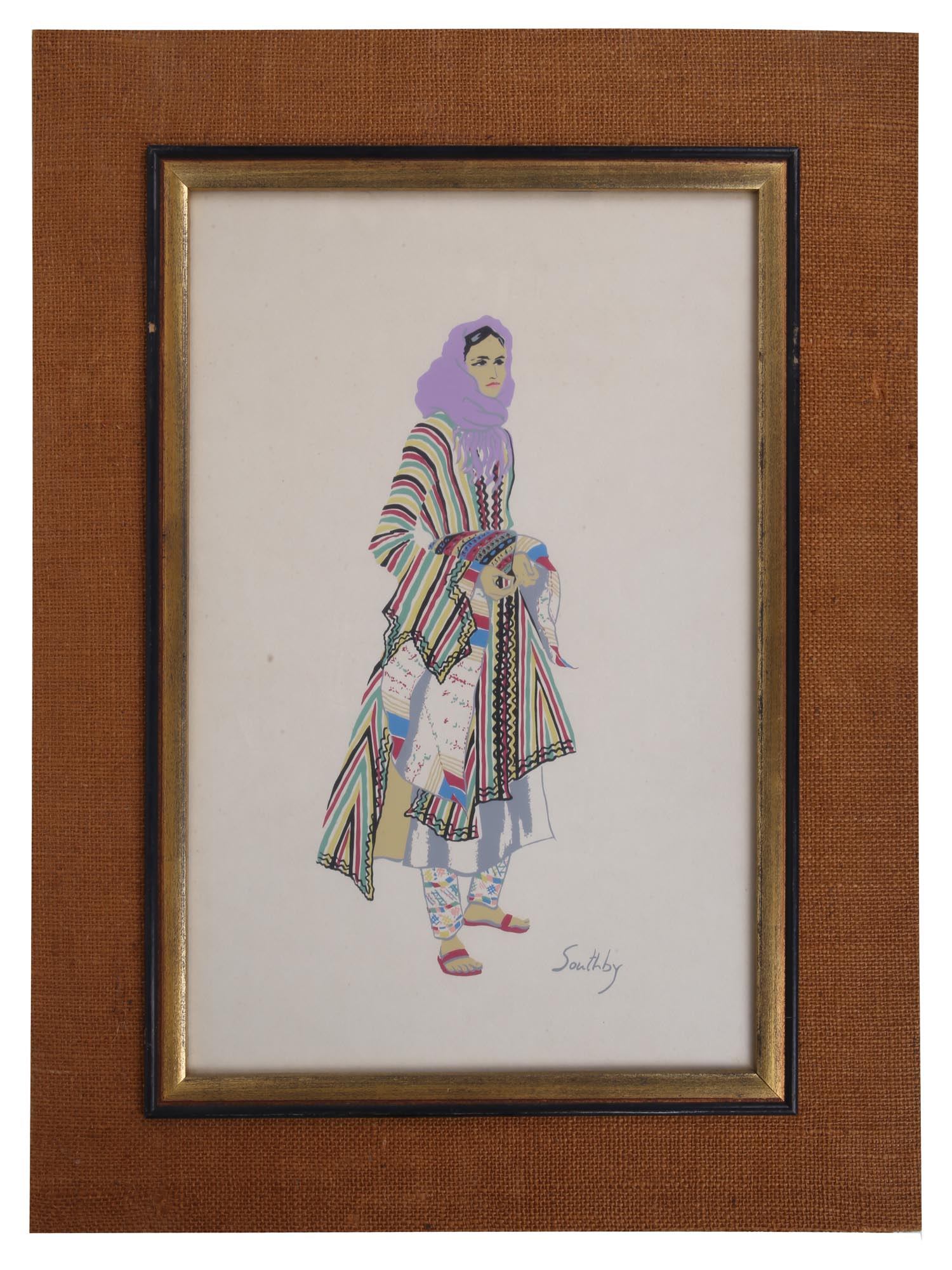 SAFED PALESTINE FASHION COSTUME PRINT BY SOUTHBY